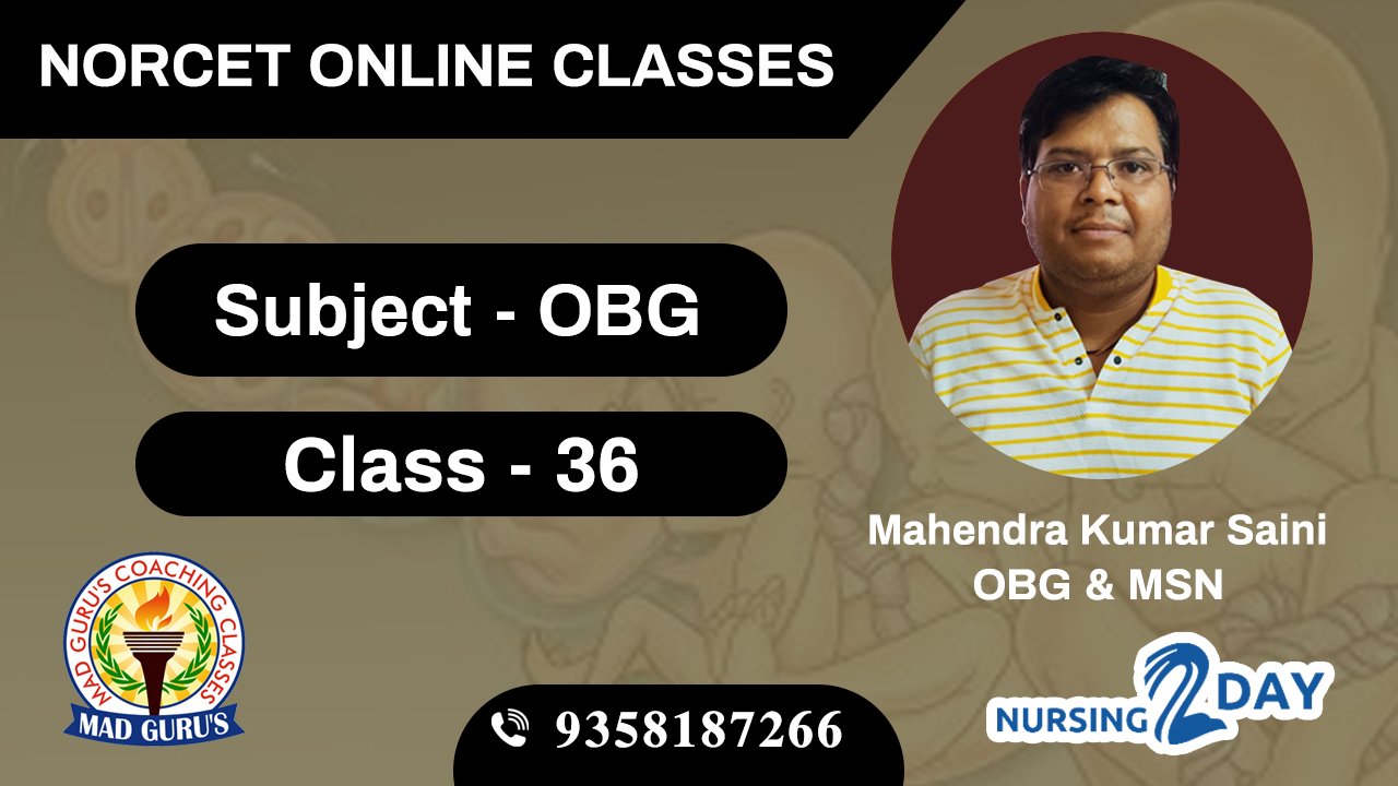 NORCET OBG Class 36